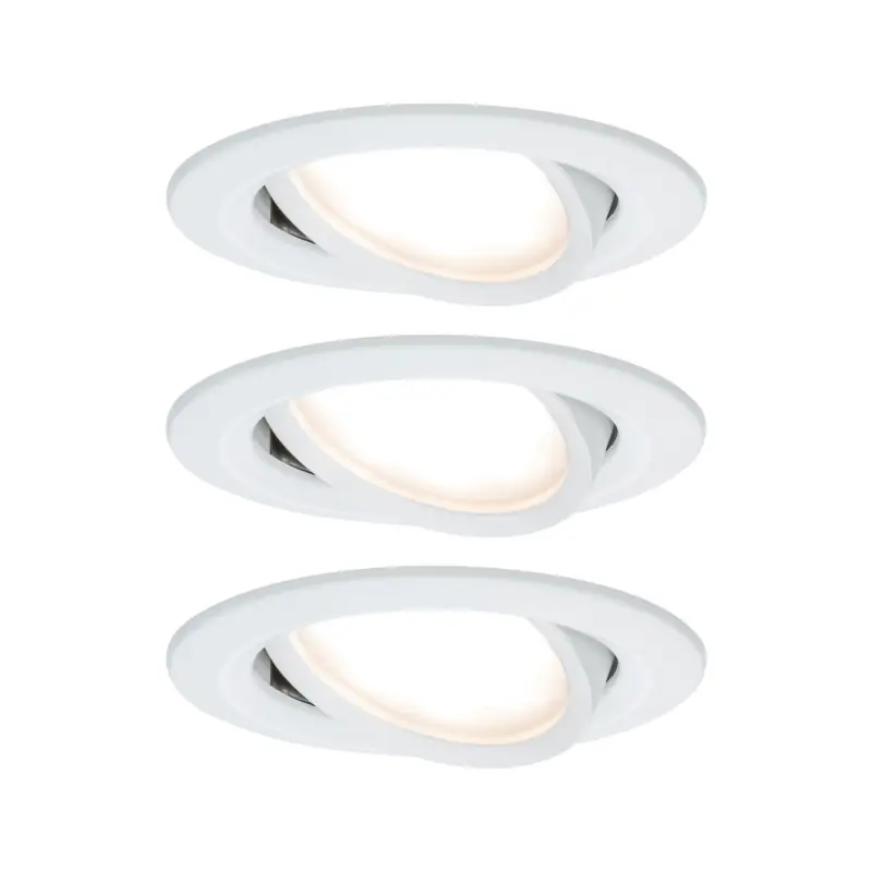 Kit enc Premium Coin Slim grad rond orie n LED 3x6,8W 2700K 230V 51mm Bl Dép/Alu