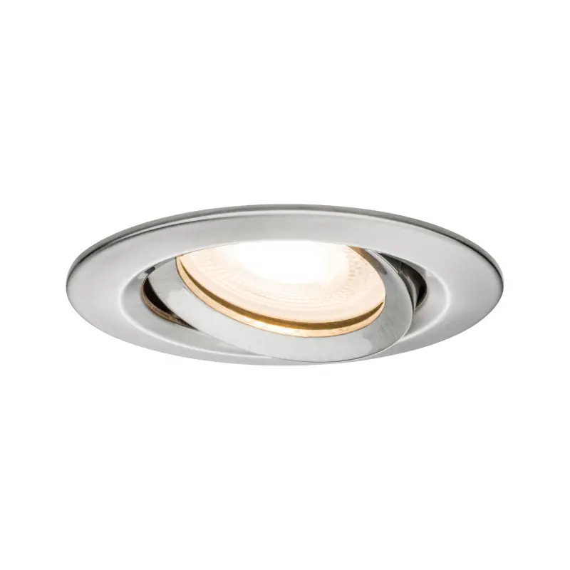 Kit enc Premium Nom IP65 ori LED 1x7W 230 V GU10 51 mm Acier brossé/alu zinc