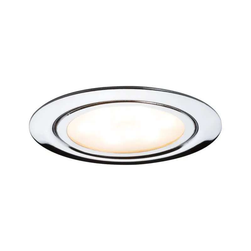 Kit encastrés meuble LED 3x4,5W 12VA 230V/350mA 65mm chrome/métal