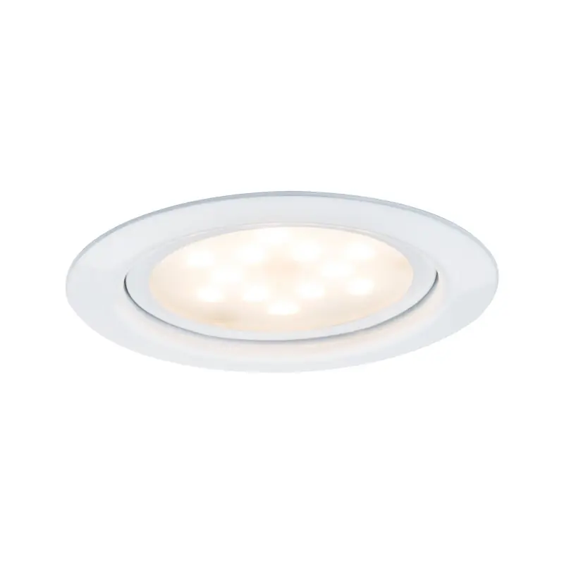 Kit encastrés meuble LED 3x4,5W 6VA 230V/350mA 65mm blanc/métal
