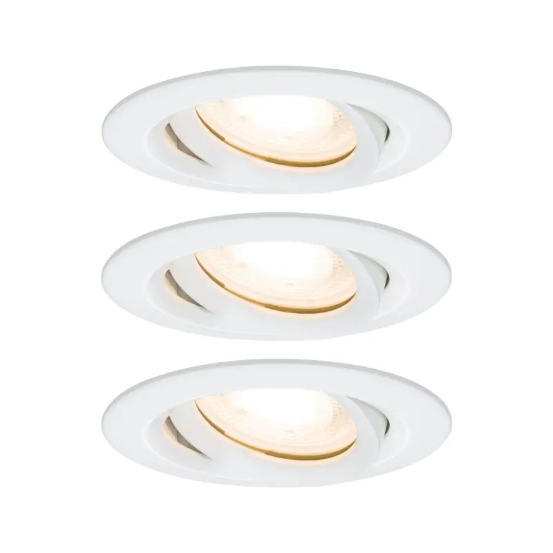 Kit encastrés Premium Nom IP65 orientabl e LED 3x7W 230 V GU10 51 mm blanc/alu z