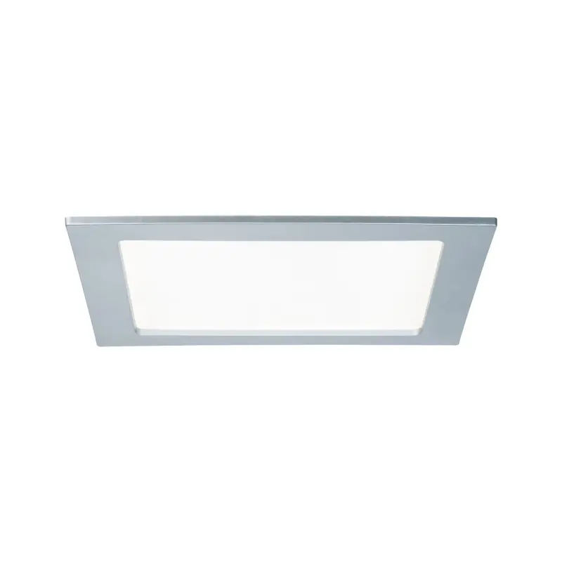 Kit encastrés Quality Panel carré LED 1x 18W 4000K 230V 220x220mm Chrome mat/plas