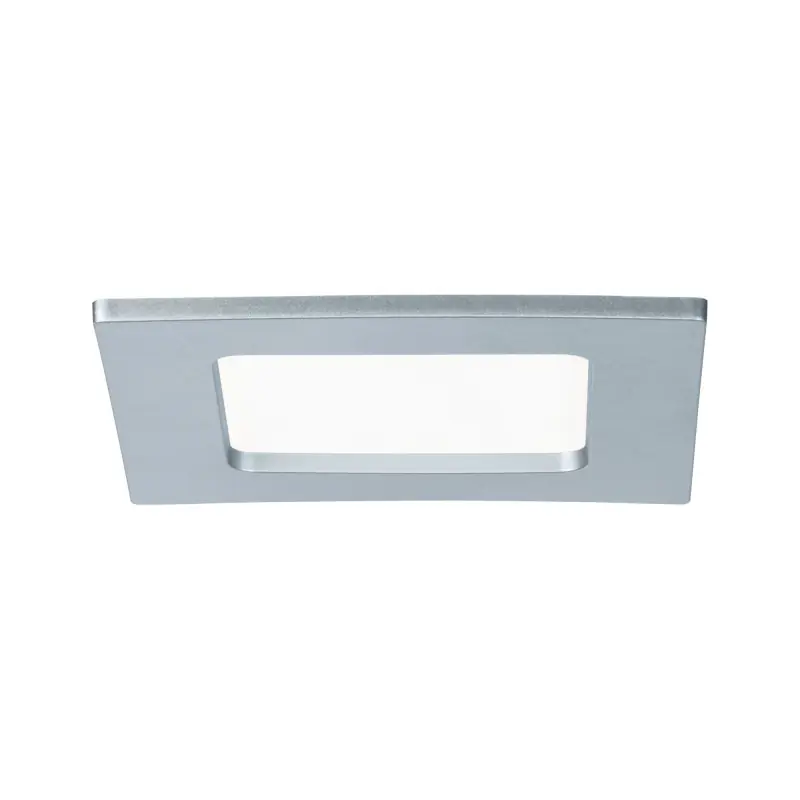 Kit encastrés Quality Panel carré LED 1x 6W 4000K 230V 115x115mm Chrome mat/plast
