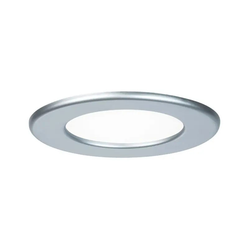 Kit encastrés Quality Panel rond LED 1x6 W 4000K 230V 115mm Chrome mat/plastique