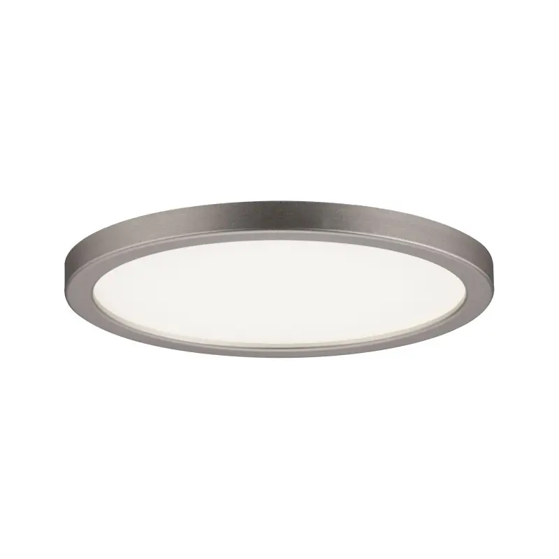 Kit pan enc Areo rd grad IP44 1x8W 3000K 230V 120mm Nickel dépoli/Synt