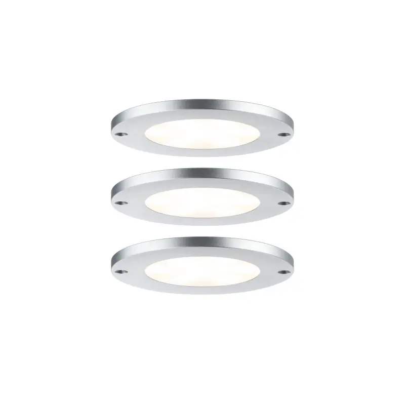 Meuble saillie kit Leaf rond LED 3x4W 15VA 230/12V 80mm alu brossé/alu