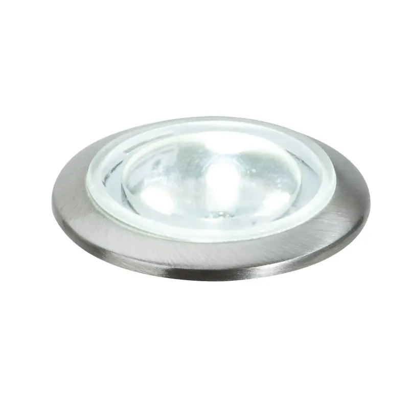 NP Mini encastrés LED rond 5x0,5W 3,6VA 230/12V 35mm acier brossé