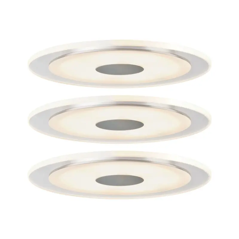 Prem. enc. Whirl rond dim. LED 3x6W 18VA 350mA 150mm alu brossé/satin alu/acryl