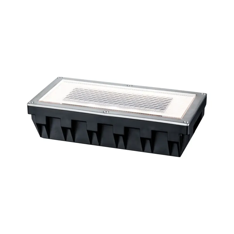 Special Enc kit solaire sol Box IP67 LED 1x0,6W 200x100mm clair acier/polycarb.