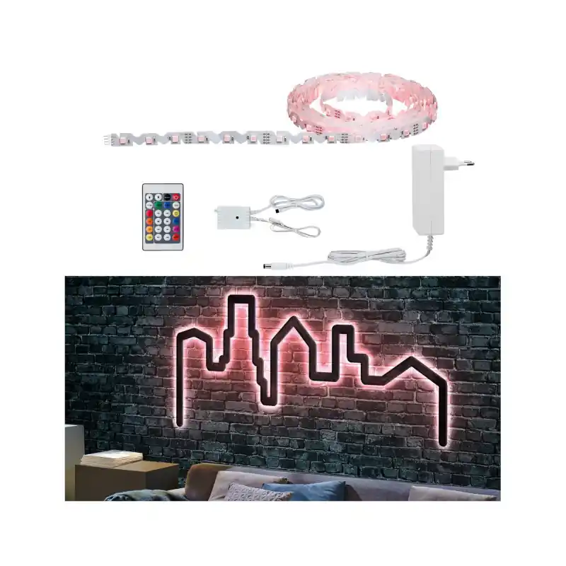 Kit Function FlexLED 3D 5 m RGB 26W 230V/12V 36VA Blanc