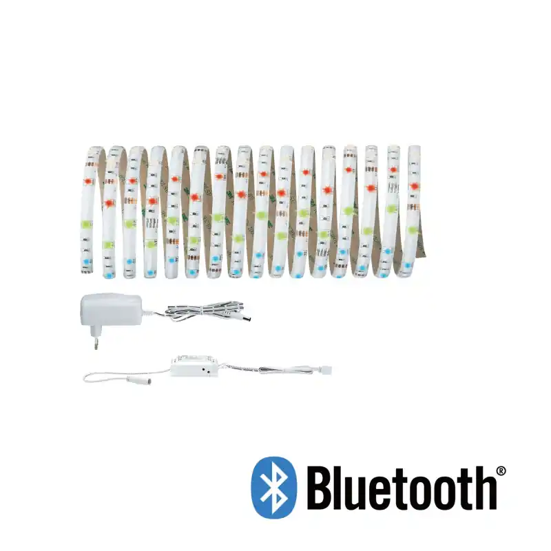 Kit ruban LED SmartHome BLE Flaex 5m RGB 18W 230/12V Blanc Plastique