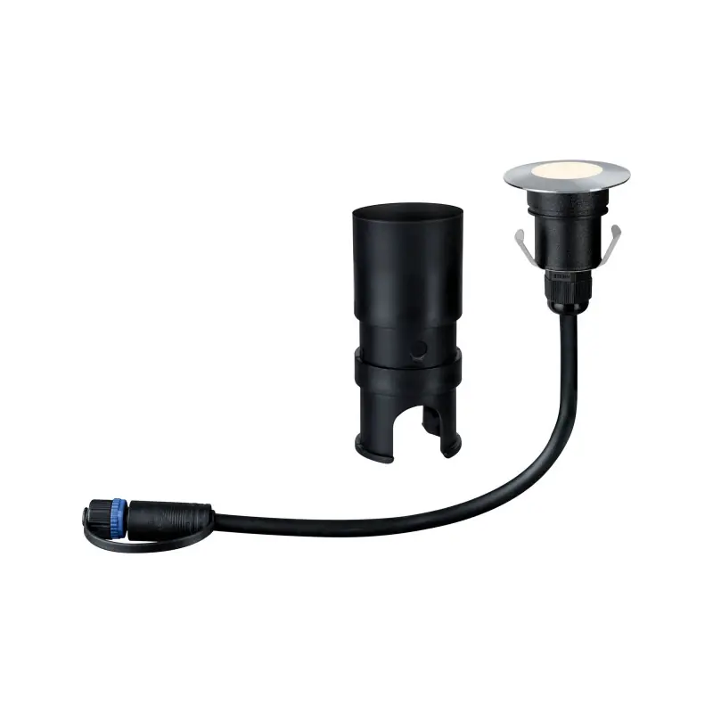 Plug & Shine encastré sol 2,5W IP65 3000K 24V argent acier inox