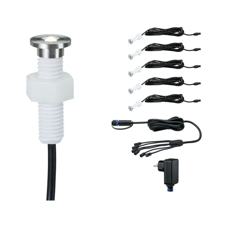 Kit encastr Plug&Shine ext. MicroPenPro 5x0,22W IP67 3000K avec Driver