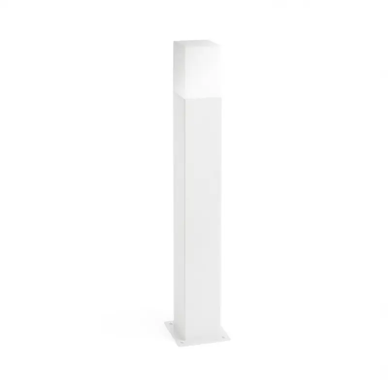 borne de jardin blanche 74cm culot e27 ip44 220v