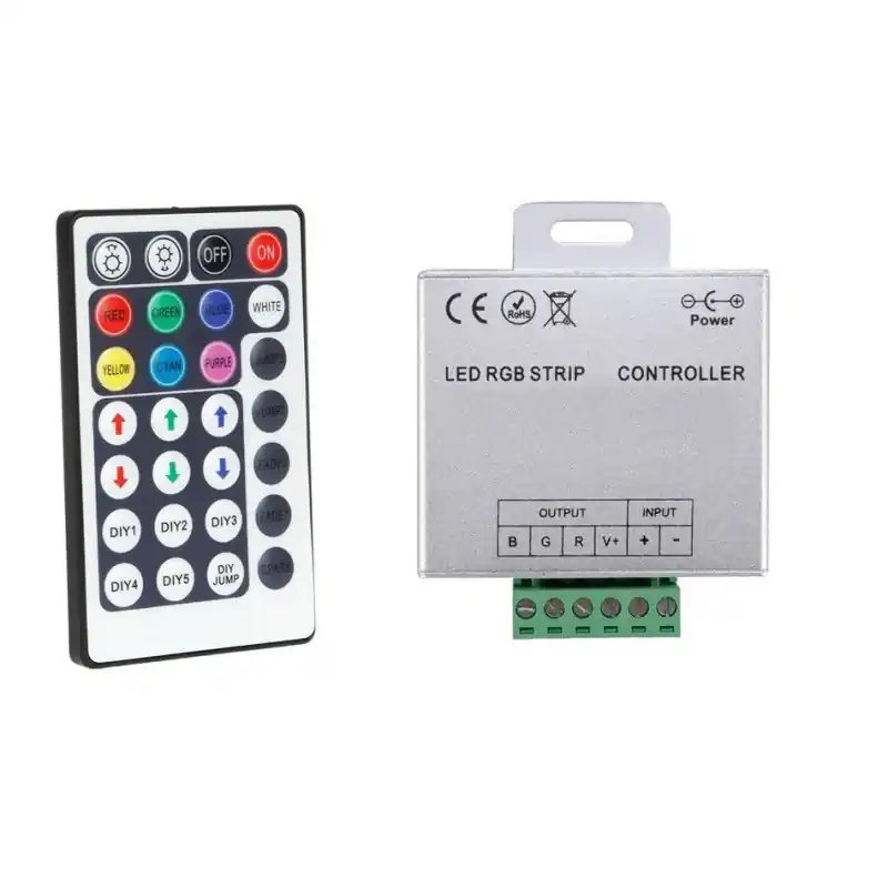 Contrôleur rgb pour ruban led strip modules 12-24v télécommande radio fréquence 6 mètres