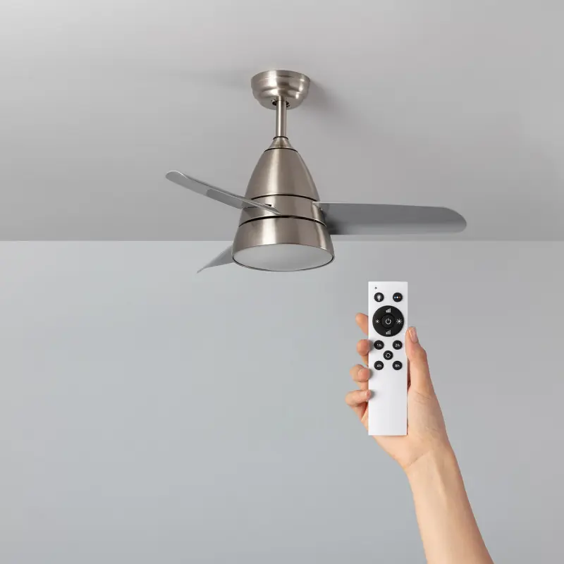 ventilateur de plafond 3 pales métal-3 vitesses-diamètre 91cm-15w led
