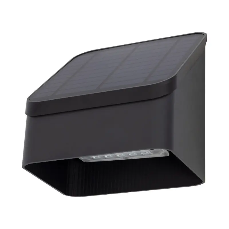 Applique solaire noire ip65 détecteur de mouvement 8m-led -200 lumens 4000k