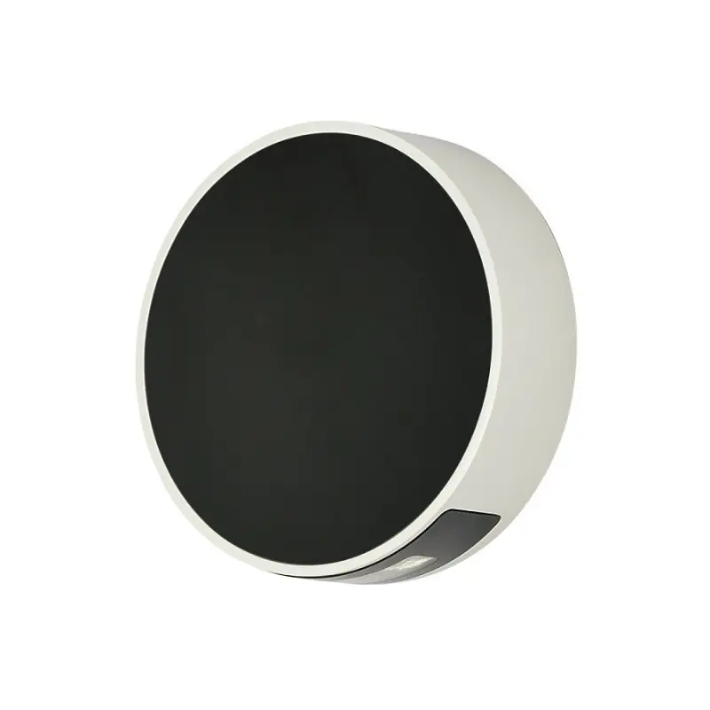 Applique exterieur balisage led 6w-250 lumens 3000k rond noir mural ip44