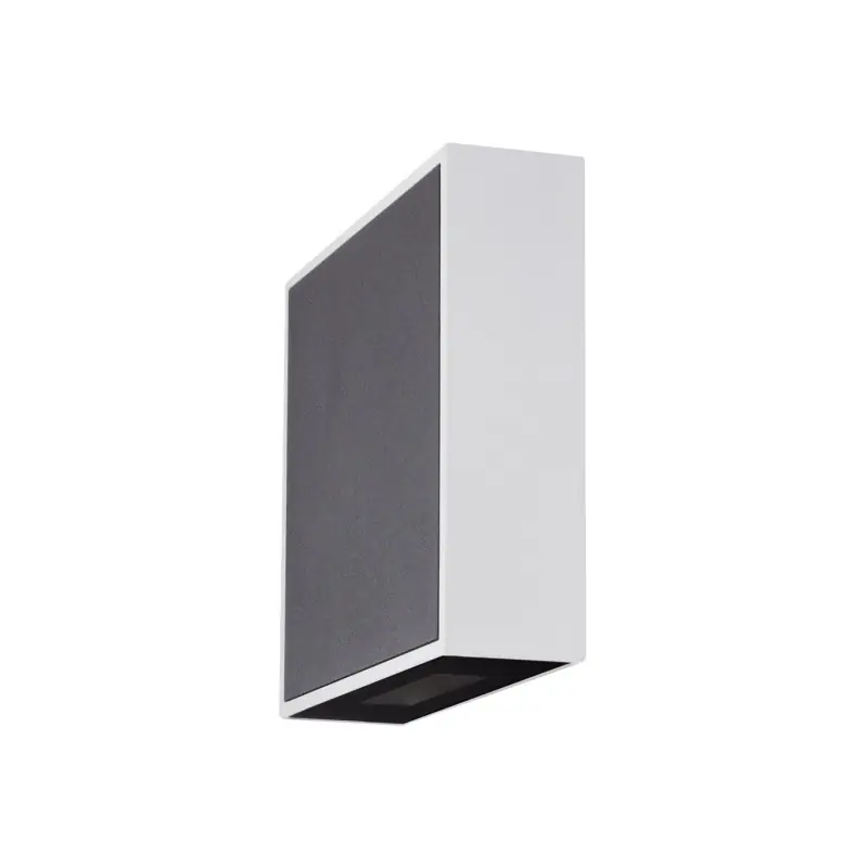 Applique exterieur balisage led 6w-600 lumens 3000k carre noir mural ip44
