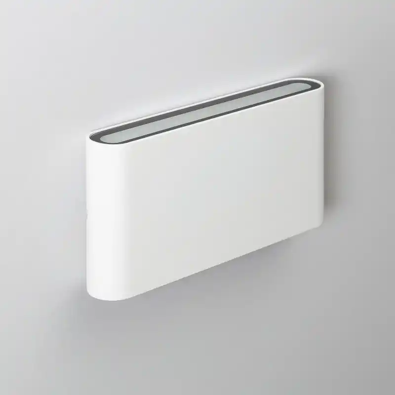 Applique exterieur blanche led 12w-1200 lumens mural ip65 eclairage haut et bas 175x32mm