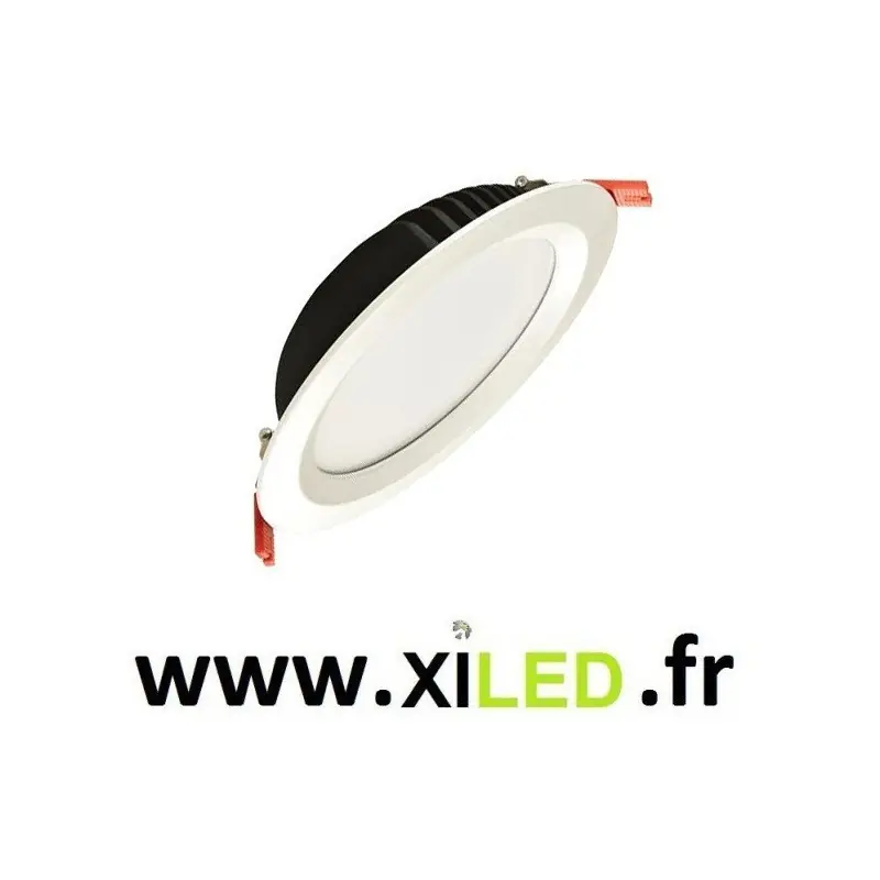 spot downlight rond blanc led encastrable 3600 lumens blanc encastré 210mm