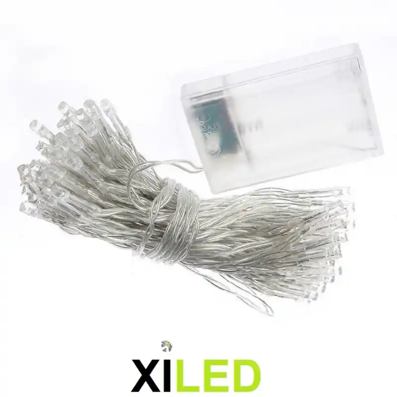Guirlande led 5m a piles-3xaa-etanche-ip44-exterieur-rouge-bleu-vert-rose