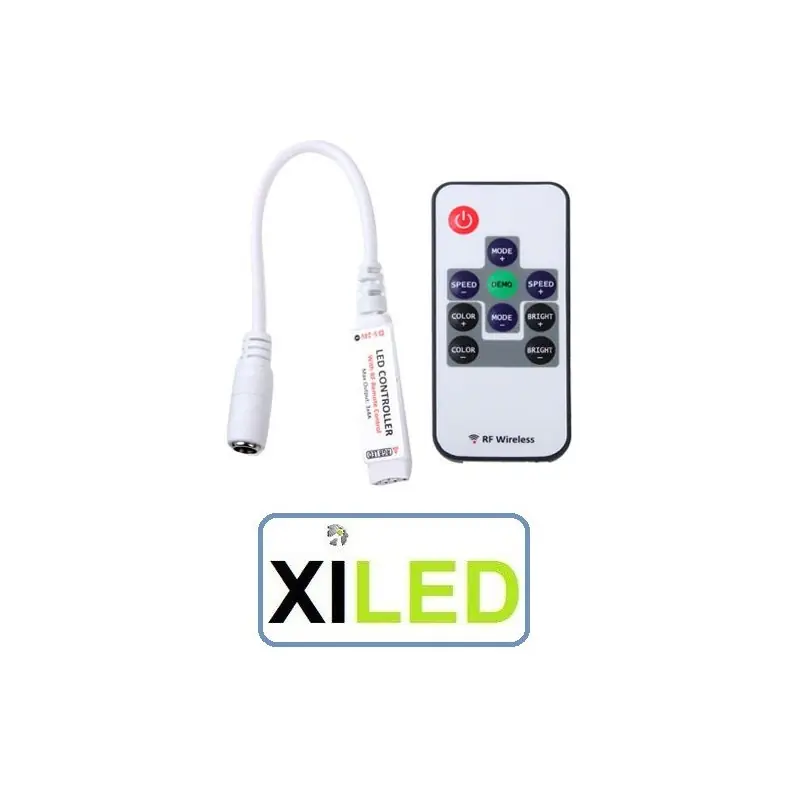 controleur radio rf ruban led 24v rgb rvb couleur programme