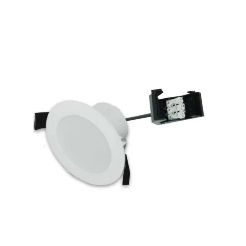 Spot 7w led downlight rt2012 dimmable ip44 recouvrable rond fixe 85mm blanc-bbc-selectionneur de temperature 3000k-4000k-6000k