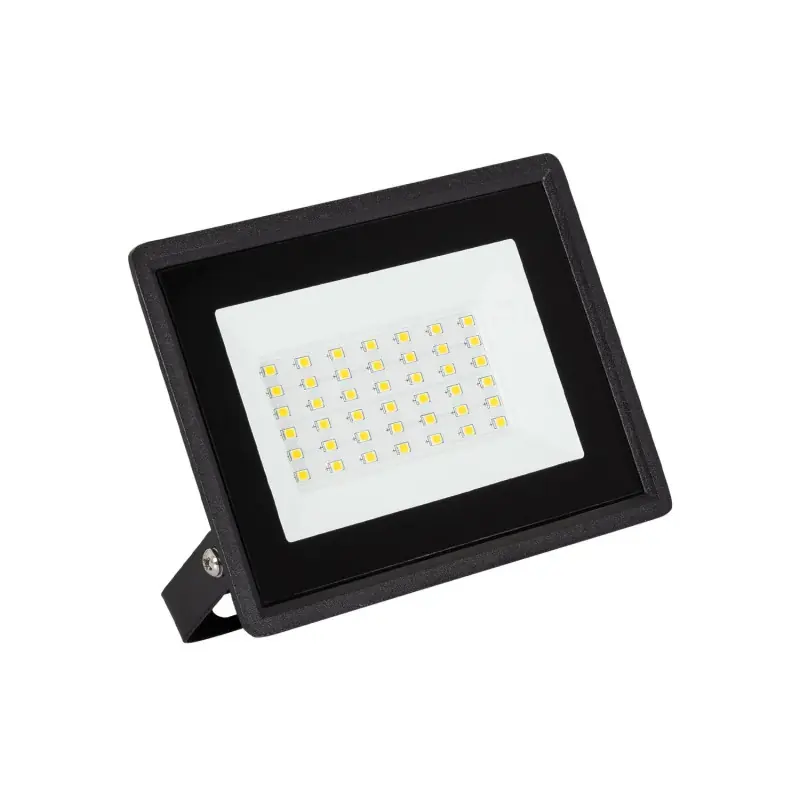 Projecteur led 30W noir extra plat ip65 3000 lumens étanche extérieur rocaille jardin