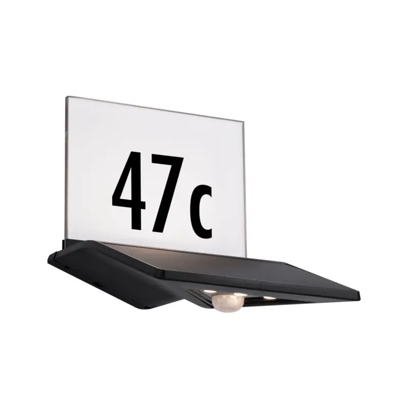 Écl n° maison solaire Outdoor Yoko IP44 Détect mouvement Anthracite 3000K 150lm