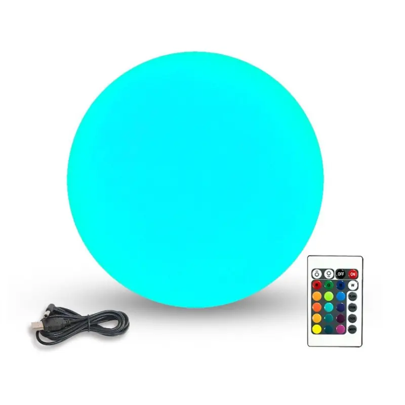 Boule led 30cm rechargeable extérieur multi couleurs rgbw