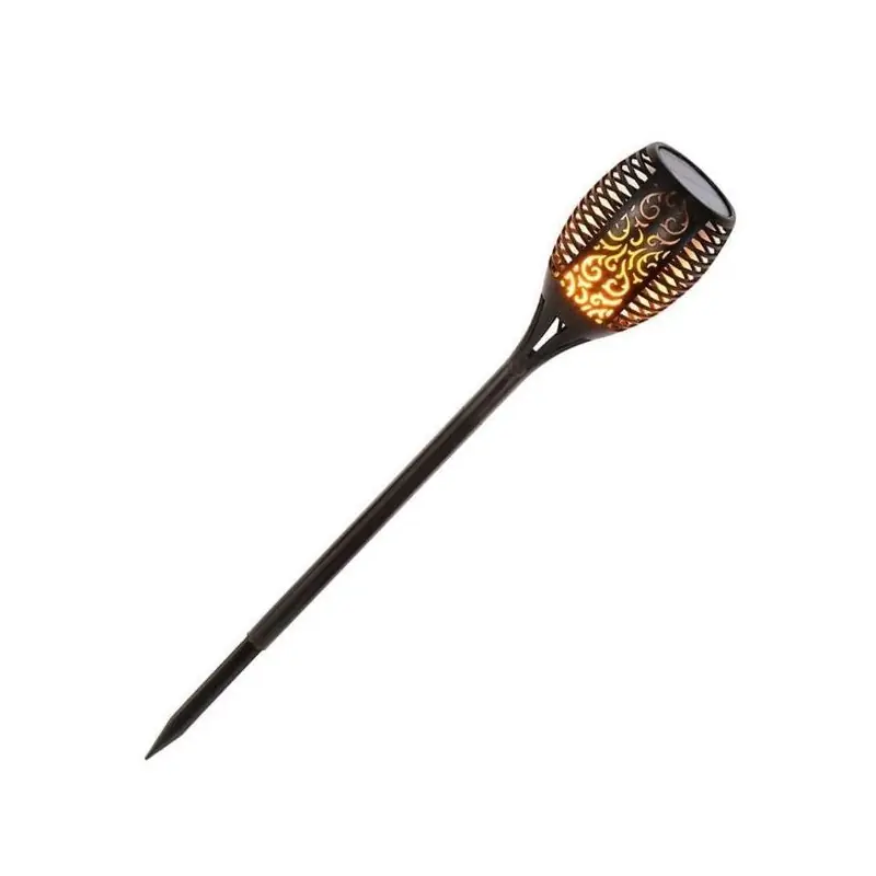 lanterne de jardin solaire led torche flambeau effet feu scintillent piquet planter