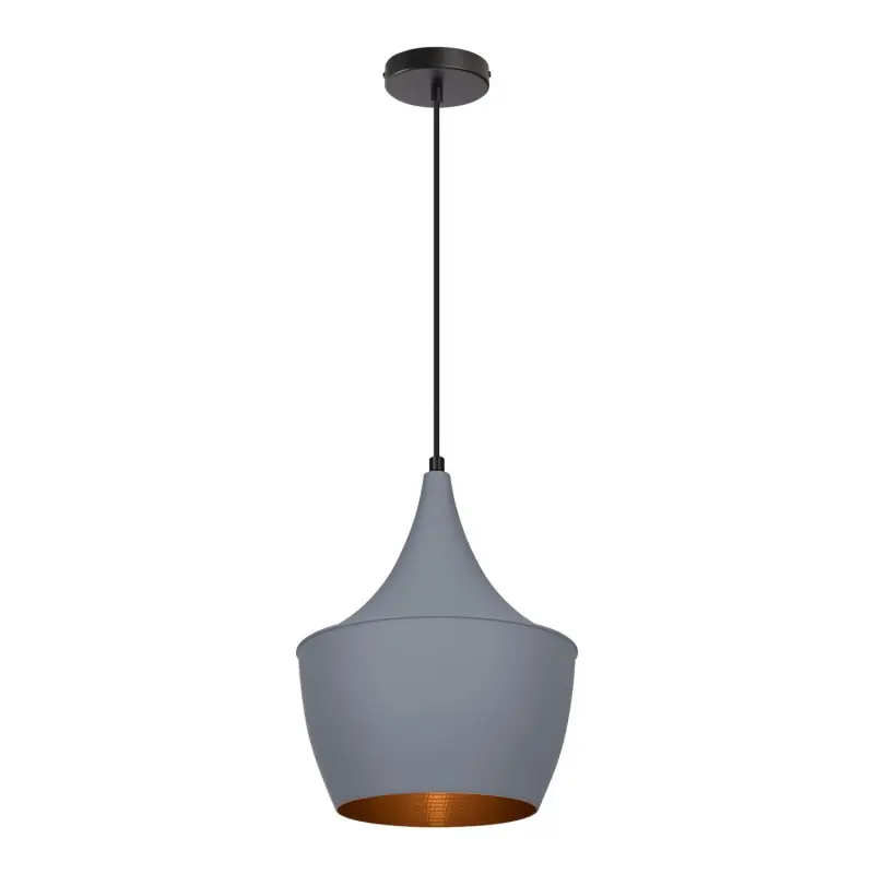 SUSPENSION moderne gris lustre plafonnier coupe grise chinois culot ampoule e27