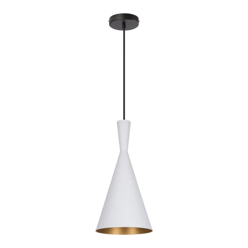 SUSPENSION moderne blanche lustre plafonnier conique culot ampoule e27