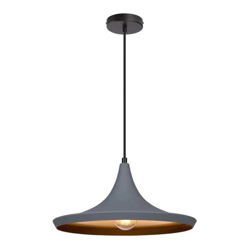 SUSPENSION moderne grise lustre plafonnier culot ampoule e27