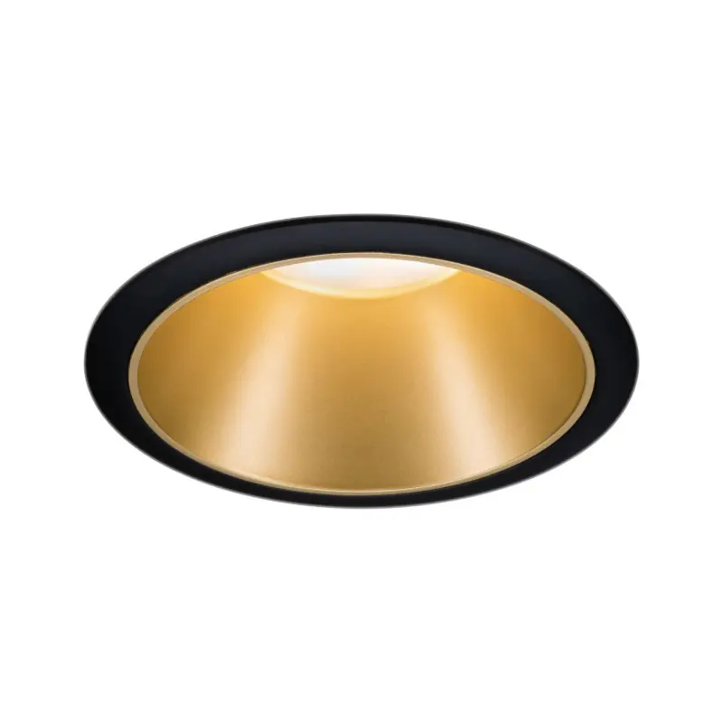 Kit enc Cole Coin 3Stepdim rond fixe LED 1x6,5W 2700K 230V noir/Doré mat/pla