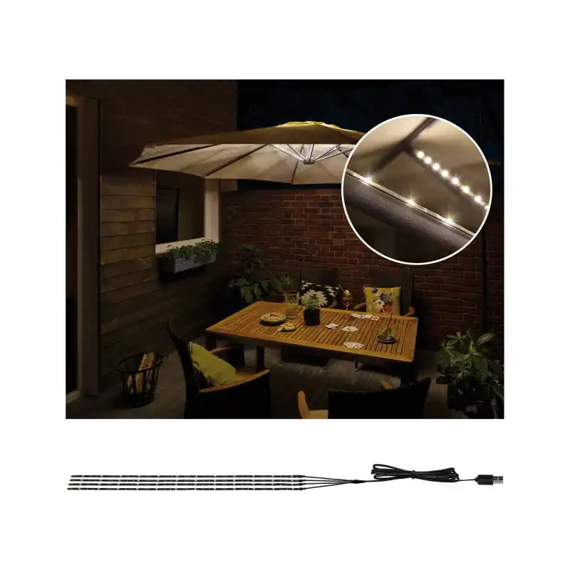 Ecl. parasol Mobile Extérieur 3000K 4x0,4m