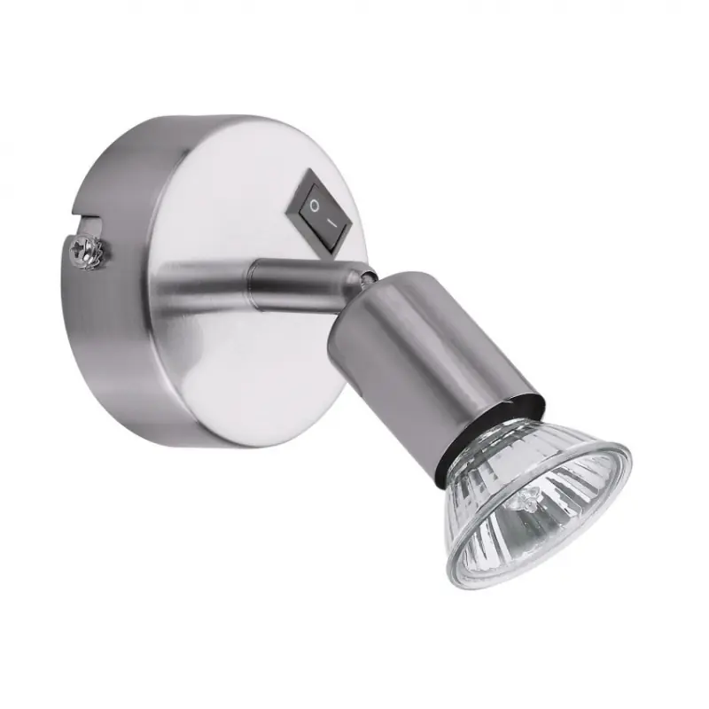 Applique murale avec interrupteur spot patère orientable inox ampoule gu10 220v