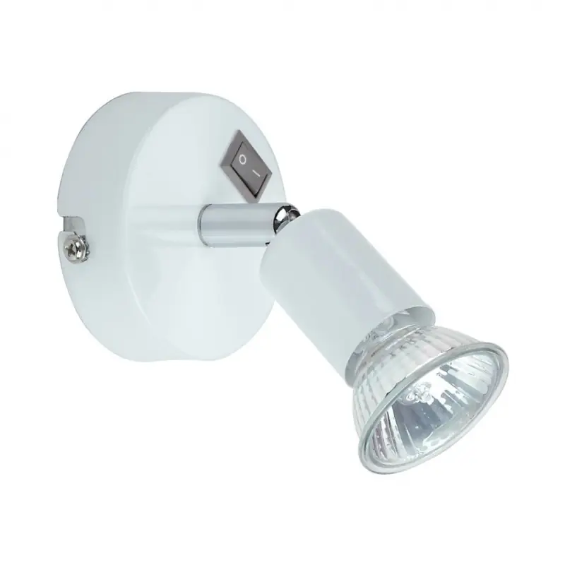 Applique murale avec interrupteur spot patere orientable blanche ampoule gu10 220v