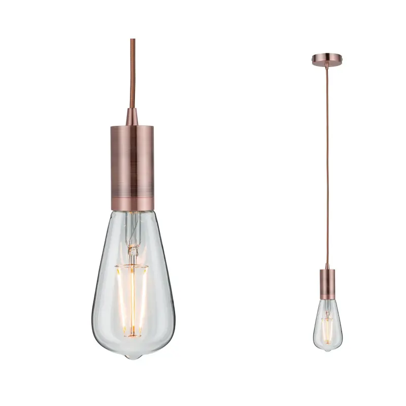 Lum en susp Neordic Haldis max1x20W E27 Cuivre 230V Métal