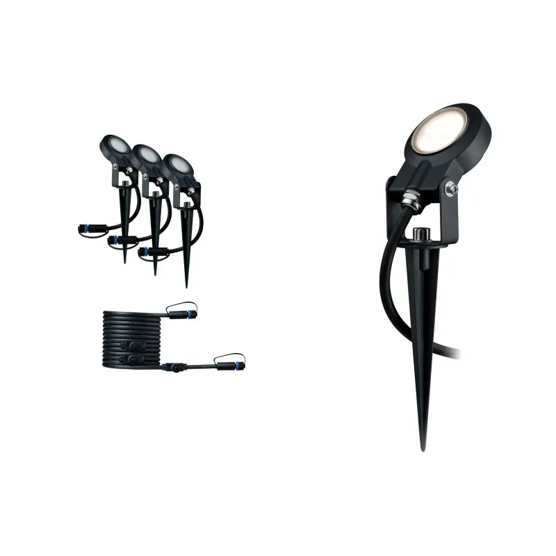 Spot ext. Plug&Shine Sting Kit compl. IP67 3000K 3x6W 24V gradable