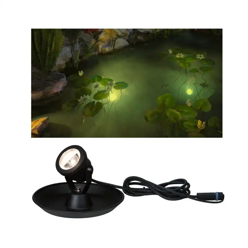 Spot immergé Plug & Shine IP68 3000 K 4 W 24 V orientable submerssible bassin aquatique