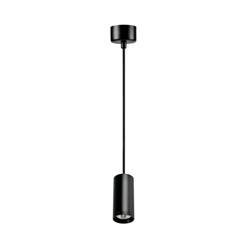 Suspension noire spot gu10 noir ou blanche tube