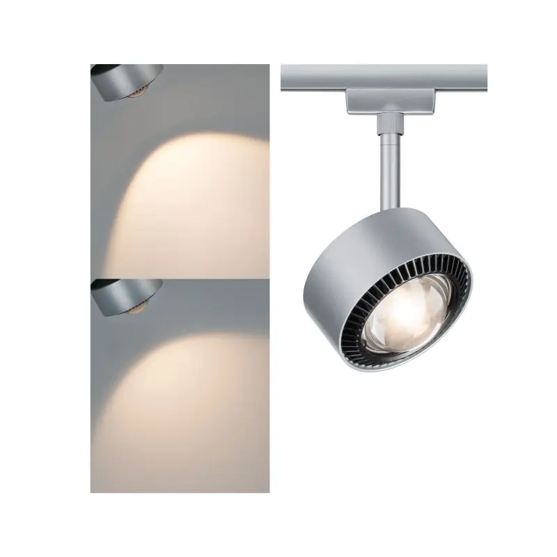 Spot URail Aldan 1x9W chrome mat/noir 230V métal/plastique gradable