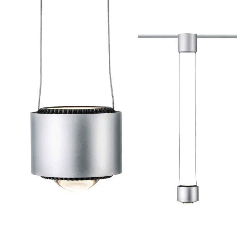 Suspension URail Aldan 1x13W chrome mat/ Noir 230V métal/plastique gradable