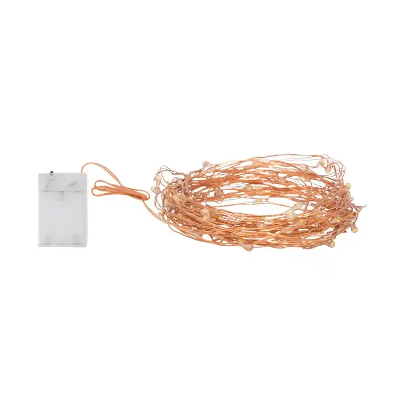 Guirlande led a piles fils de fer rose décoration fêtes 10 mètres