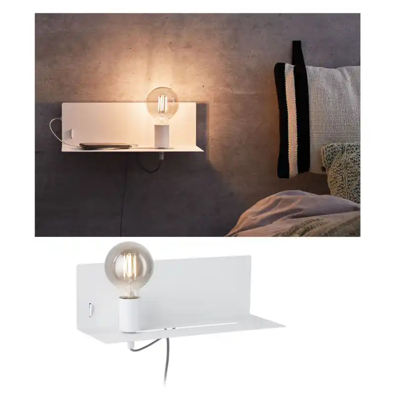 WallCeiling Devara Applique max 1x40W E27 Blanc 230V Métal