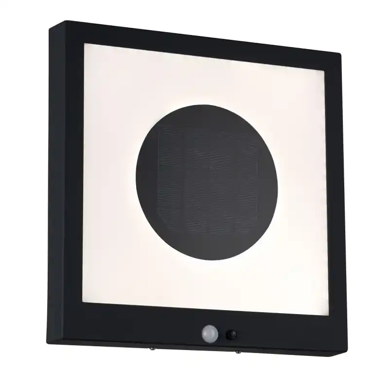 Panneau solaire extérieur Taija IP44 3000K 120lm détect mouvement anthracite