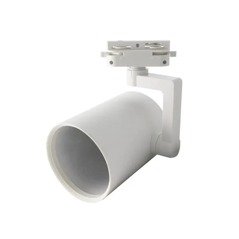 xiled-spot pour rail blanc monophase 1 allumage culot e27 boutiques commerces