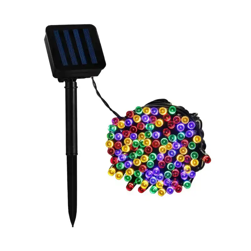 Guirlande solaire led 21 mètres jardin extérieur couleurs rgb programme automatique